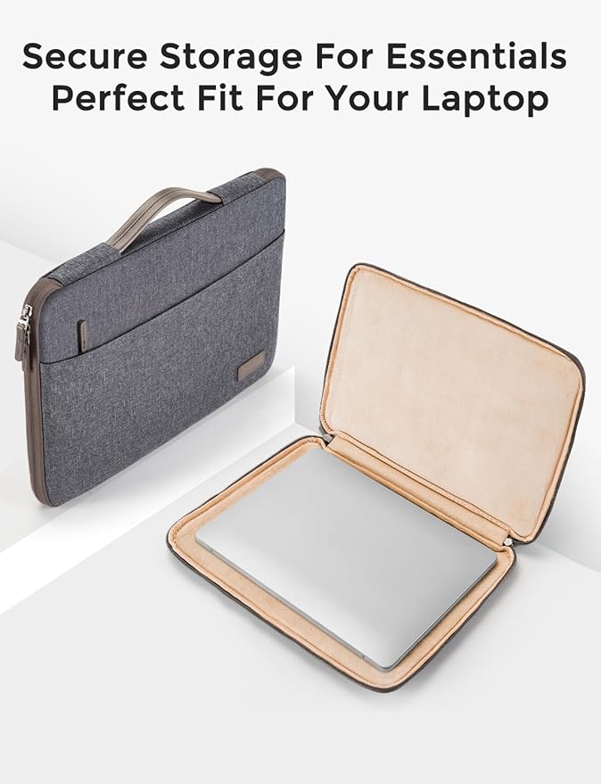 DOMISO 17.3 inch Laptop Case Sleeve Protective Cover Compatible with 17.3 inch HP Pavilion Envy 17/Lenovo IdeaPad/Acer/ASUS/Dell/Alienware/LG Gram,Water Resistant Computer Bag with Handle,Dark Grey