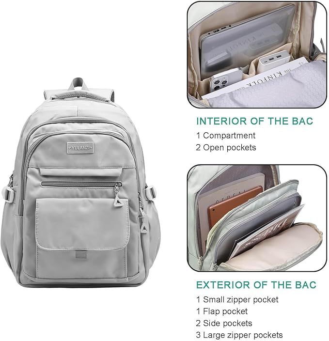 Phaoullzon Aesthetic Laptop Backpack for Women Travel Daypack