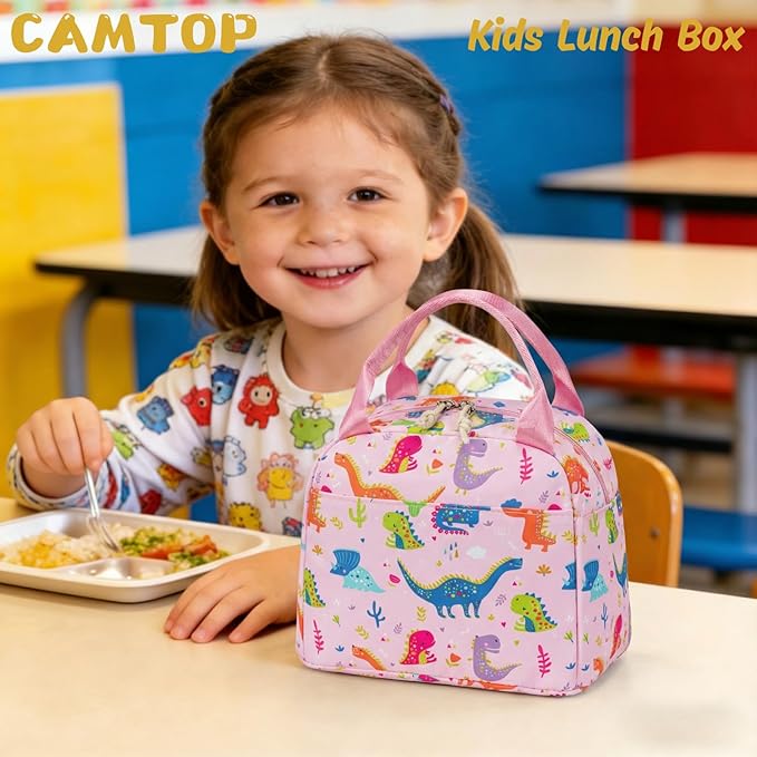 CAMTOP Girls Lunch Box Kids Insulated Lunch Bag Kids Cute Lunchbox for Girls Loncheras Para Niñas