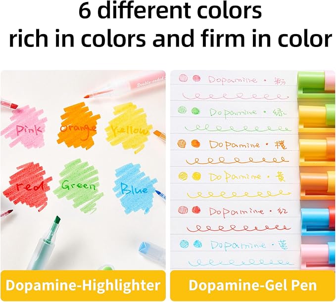 Bible Highlighters No Bleed, Double-Ended 12 Pack Assorted Pastel Colors Highlighter, Chisel and Fine Tips for School & Bible Study, Quick-Dry Pens for Note Taking, Journaling & Art