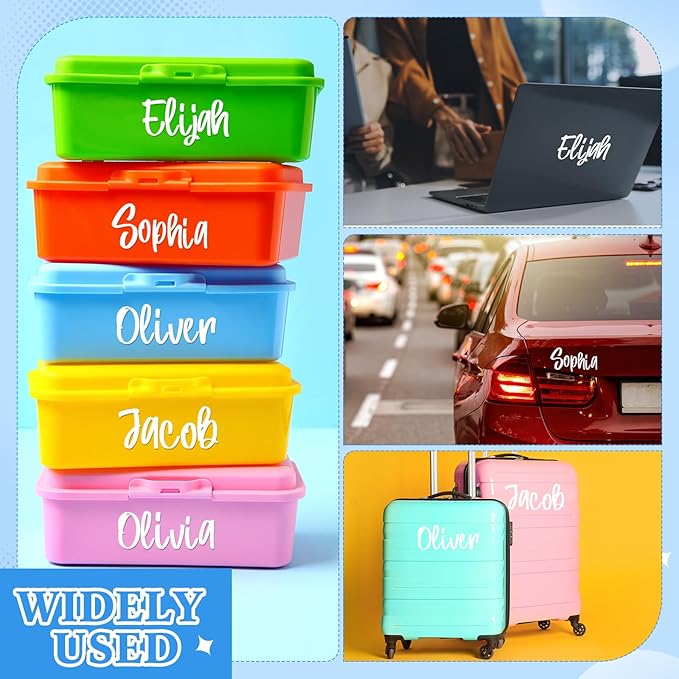 Humyoun UV DTF Cup Wrap Letter Stickers Vinyl Decals,White,6 Sheets | Personalized Name Stickers for Water Bottles Tumblers, Waterproof UV DTF Alphabet A-Z Stickers for 14-40oz Mugs DIY Craft