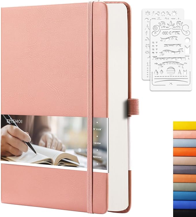 EMSHOI Dotted Journal Notebook, 256 Pages, A5 Size (5.7'' x 8.3'')