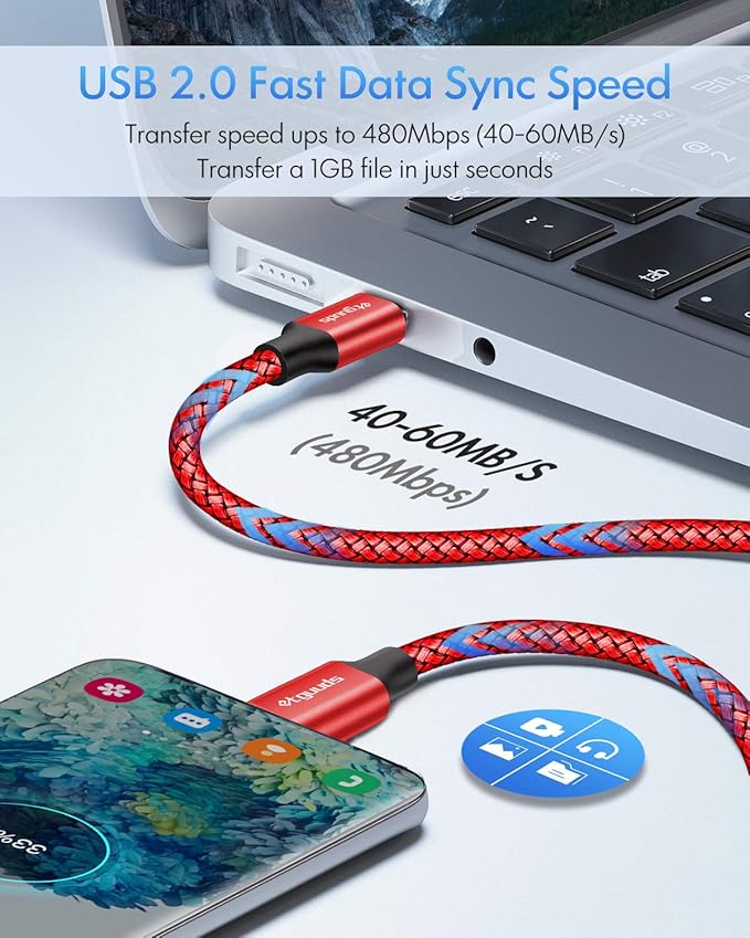 etguuds USB C to USB C Cable 2ft, 2-Pack 60W USBC to USBC Cord, Type C to C Charger Cable Fast Charging for iPhone 17 16 15 Pro Max Plus Air, Samsung Galaxy S25 S24 S23, for MacBook/iPad, Pixel