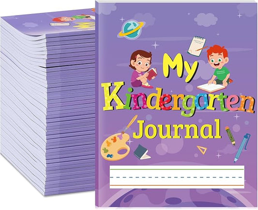 Teling 48 Pcs Kids Primary Journal Kindergarten Primary Composition Notebook Writing Notebook for Kids Paper Notebooks for Grades K-2, 10 x 8 Inch, 64 Pages for Each Piece