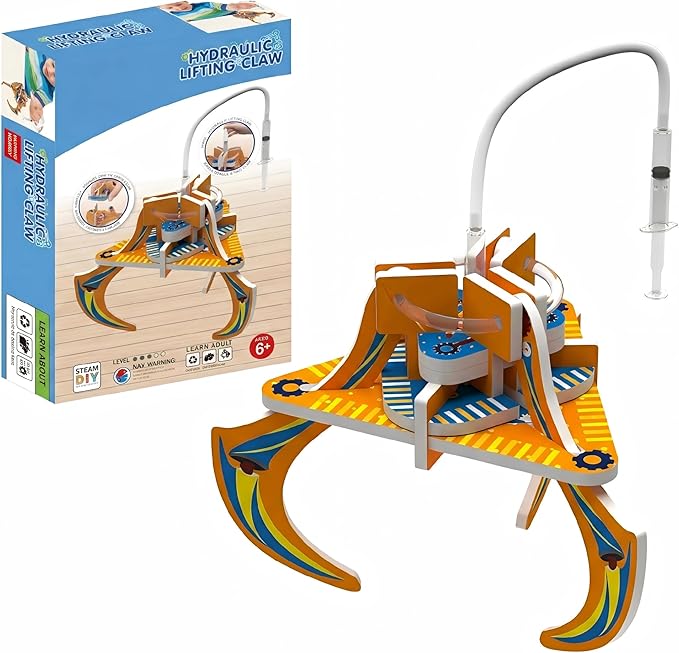 STEM Hydraulic Claw Model Science Kit, Educational Engineering Mechanics Toy for Kids, Teach Hydraulic Transmission Principle
