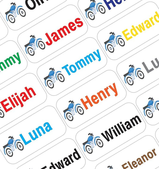 Personalized Name Labels for Kids – 60 Waterproof Peel-and-Stick Labels for Clothes, Lunch Boxes, Water Bottles, Laundry Bags – Durable, Dishwasher & Microwave Safe, Perfect for Camp, Daycare, School