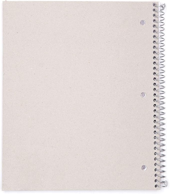 Mintra Office Durable Spiral Notebooks, 1 Subject, (Black, Blue, Red, College Ruled 3 Pack), 100 Sheets, Poly Pocket, Moisture Resistant Cover, Strong Chipboard back, For School, Office, Business