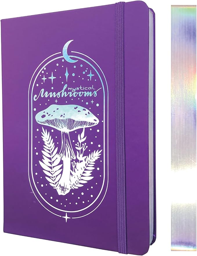 BUKE Dotted Notebook Journal 180GSM Bamboo Thick White Paper 160 Pages 5 * 5MM Dot Grid, Lay Flat Binding,Colored Silver Edges, Bookmarks and Expandable Back Pocket (BKP-1)