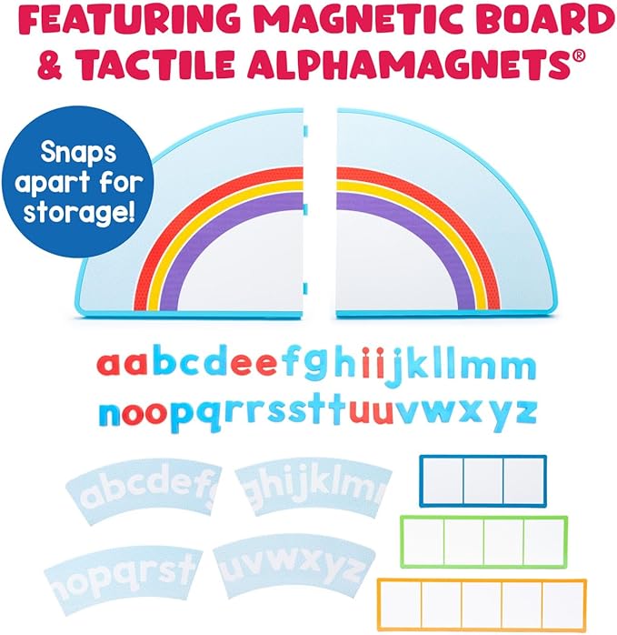 Educational Insights ABC Arc Mat AlphaMagnets Set - Magnetic Letter Board, Toddler Alphabet Magnets, Magnetic Letters and Numbers, ABC Learning Toys for Kids Ages 3-5, Spelling Toys, Alphabet Arc