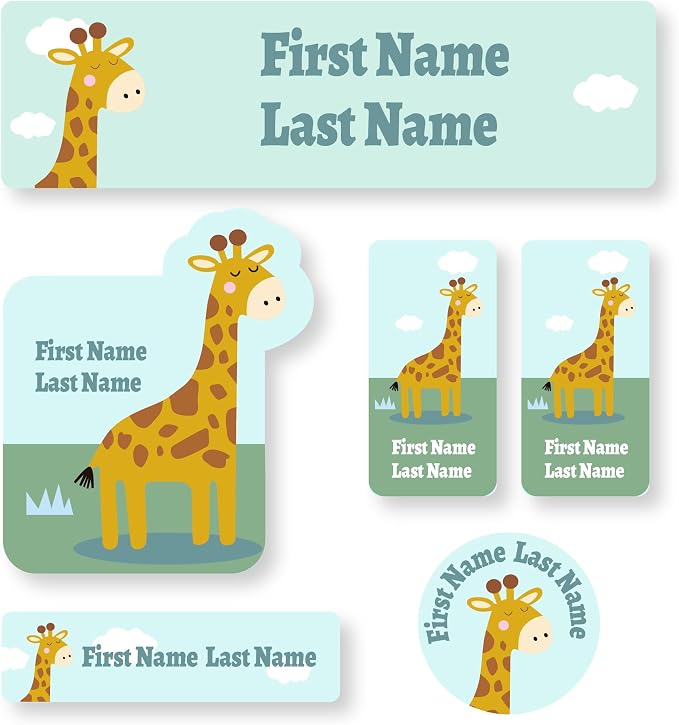 Personalized Daycare Name Labels for Kids (71 Labels) - Custom Durable Waterproof Name Stickers for Clothing Tags, Water Bottles, Lunch Boxes, and School Supplies - Dishwasher, Washer