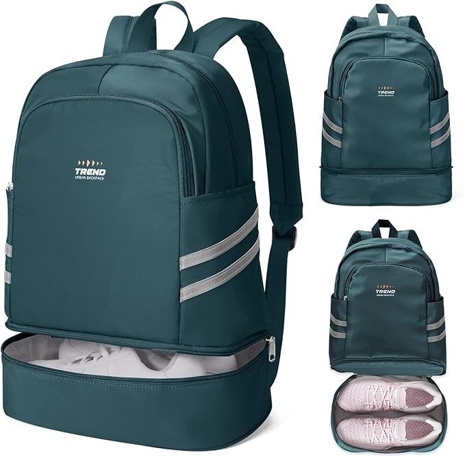 coofay Gym Backpack For Women Waterproof Backpack With Shoe Compartment Lightweight Travel Backpack Sports Backpacks Small Gym Bag