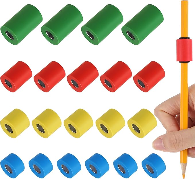 20 Pcs Pencil Weights Handwriting Aid for Children 0.7/0.5/0.35/0.2 oz Adjustable Weights Kit for Kid, or Special Need Improve Penmanship for Autism, Quivers, or Fine Motor Skill Disability