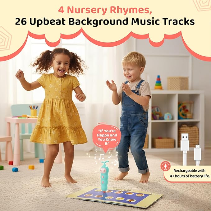 QuTZ Talking Pen Book Set, Learn to Read Sound Books, Learning Toys with 8 Tap to Read Books, 600+ Words & Fun Facts, 6 Phonics Story Books, 700+ Games, Educational Toy for Kids 3+ (Cardboard Version)
