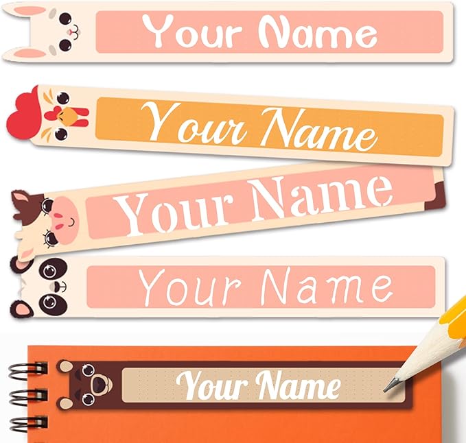 120 PCS Personalized Labels for Kids，Custom Name Tag Stickers Labels Waterproof for School Supplies,Water Bottle,Lunch Box,Toys(2.3 x 0.4 in)