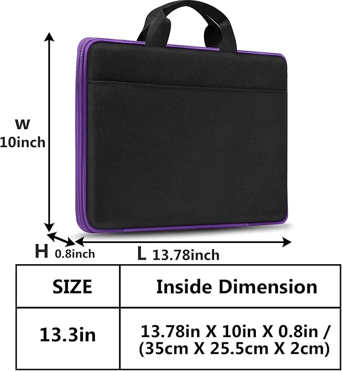 Hseok Laptop Sleeve 13-14 Inch Case Briefcase Compatible with MacBook Neo Pro 14 M5/M4/M3/M2/M1, All Models 13.3 Mac Air/Pro, XPS 13 14, Most Popular 13"-14" Notebooks,BK01PU01