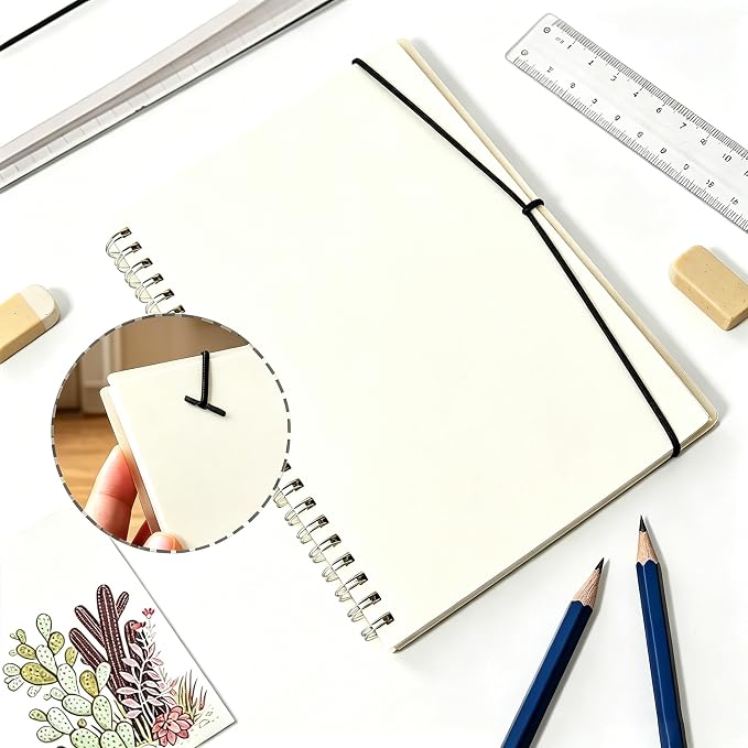 Smilo Blank Journal Notebook, A5 (5.7" x 8.3"), 80 Sheets - 160 Pages