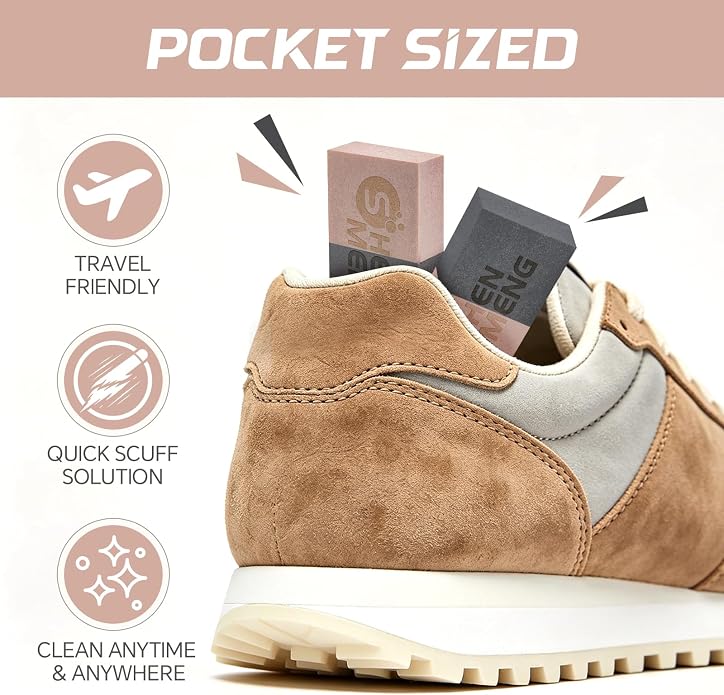 Suede Eraser for Shoes, Sneaker Cleaner for Suede & Nubuck, Quick Clean