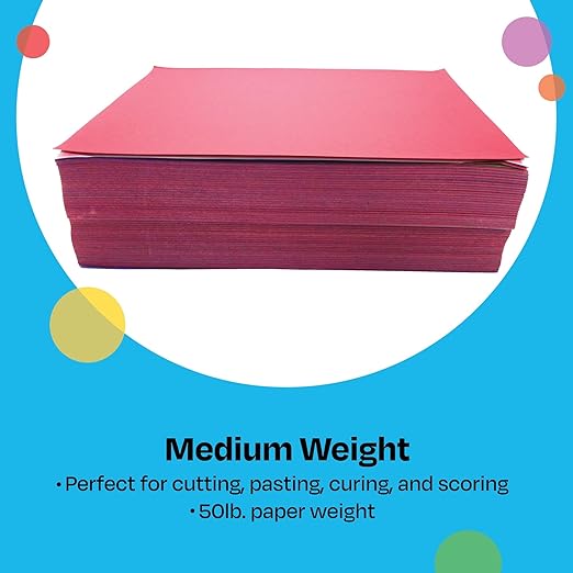 Childcraft Construction Paper, 9 x 12 Inches, Red, 500 Sheets