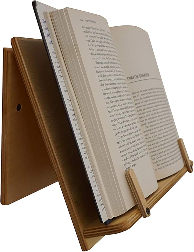 Wooden Wall Mount Book Holder (Made in The USA)