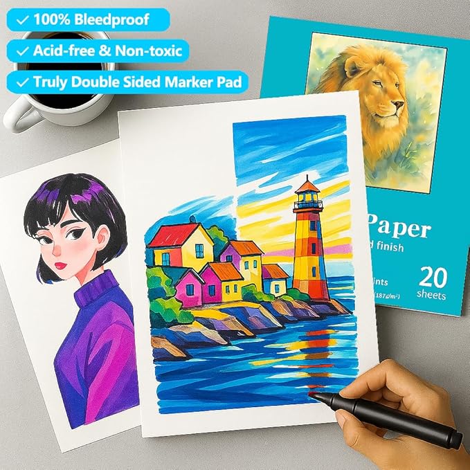 Canvas for Painting 8x10 Inch, 20 Sheets (115lb/187g) Canvases Boards for Painting, Art Supplies Paint Canvas Panels for Acrylic Oil Tempera Paints