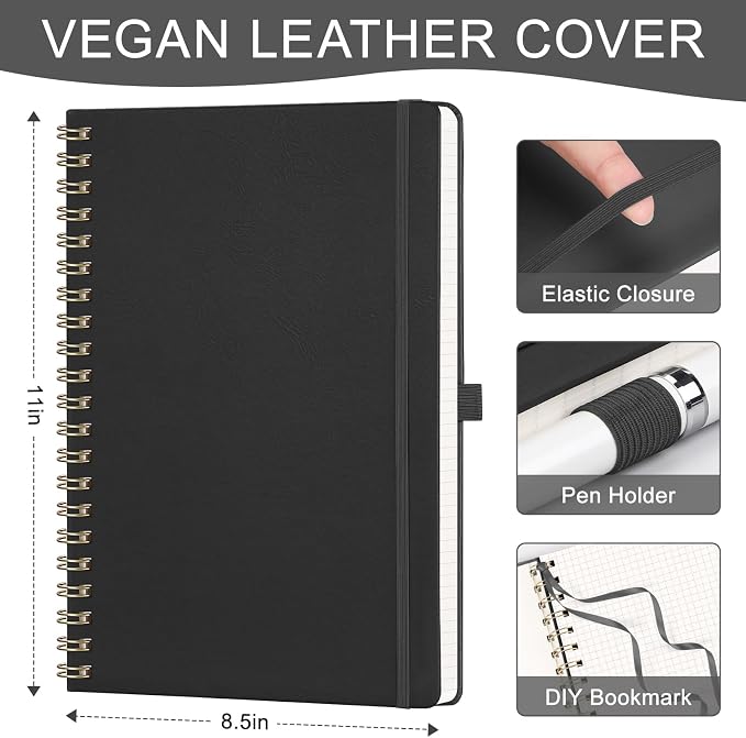 AHGXG Graph Paper Notebook, 110 Pages, A4 (8.5" x 11")