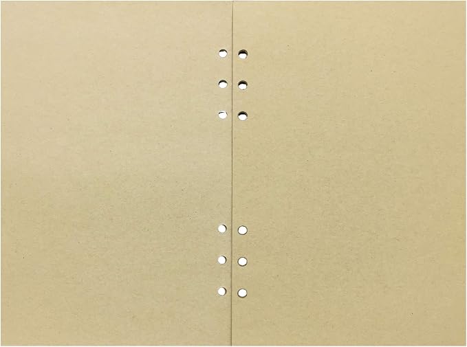 Zelten Refills/Loose Leaves for A5 Cover Ring Binder/Personal Organizer/Planner(A5 6 Holes, Kraft Paper)