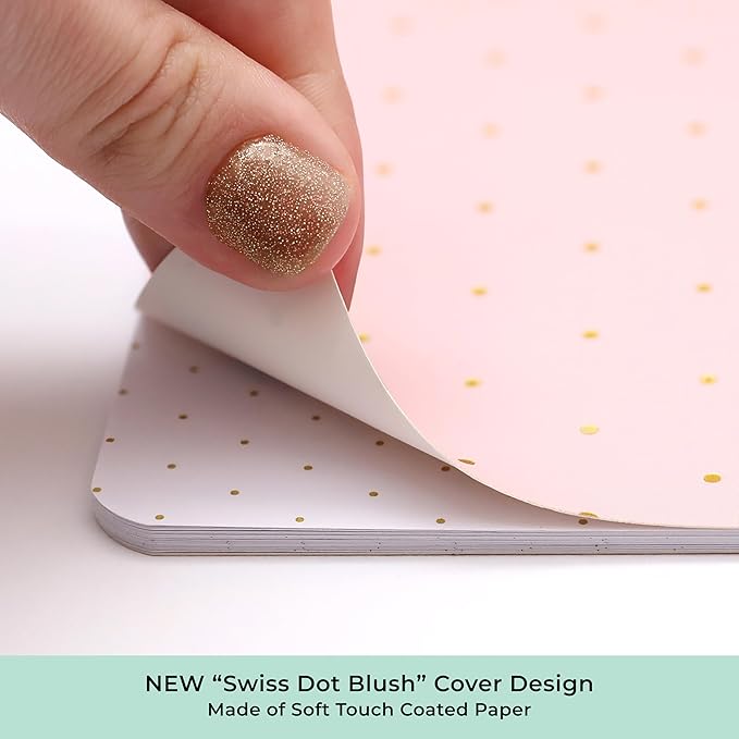 Blue Sky Day Designer 2026-2027 Monthly Academic Year Teacher Planner Calendar, July 2026 - June 2027, 8.5" x 11", Coated Paper Cover, Stapled Binding, Swiss Dot Blush