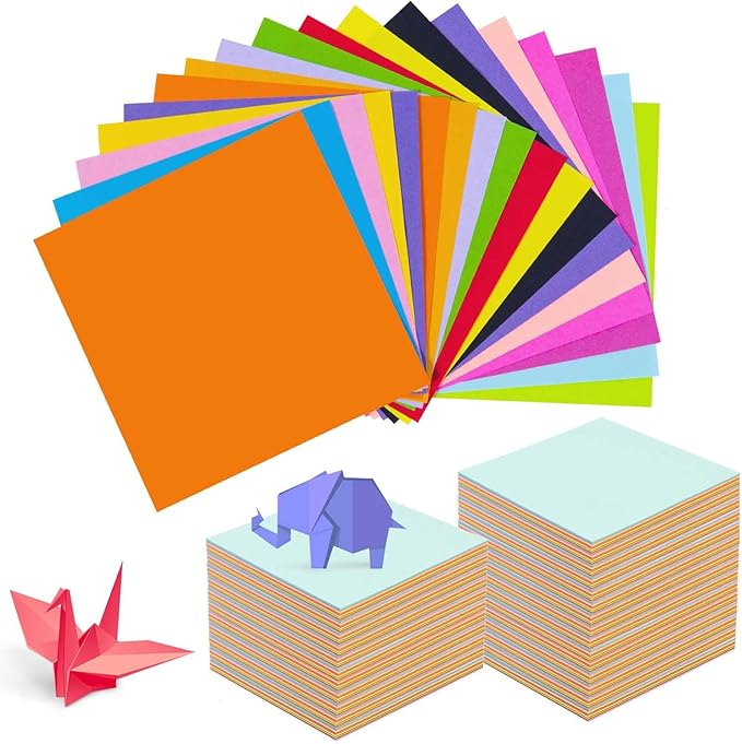 SenseYo 1500 Sheets Origami Paper Kit for Easy Fold Paper Beginner, 20 Colors 4 Inch x 4 Inch