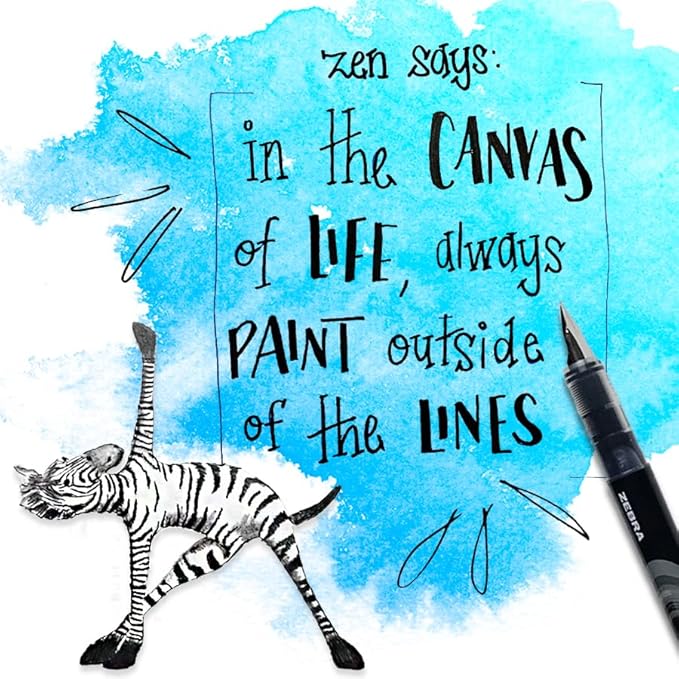 Zebra Pen, Fountain Pen, 0.6mm Fine Point, Stainless Steel Nib, Preloaded Assorted Ink, Smooth Ink Flow, Colorful Barrels, No Cartridge Needed, 4-Pack (48304)