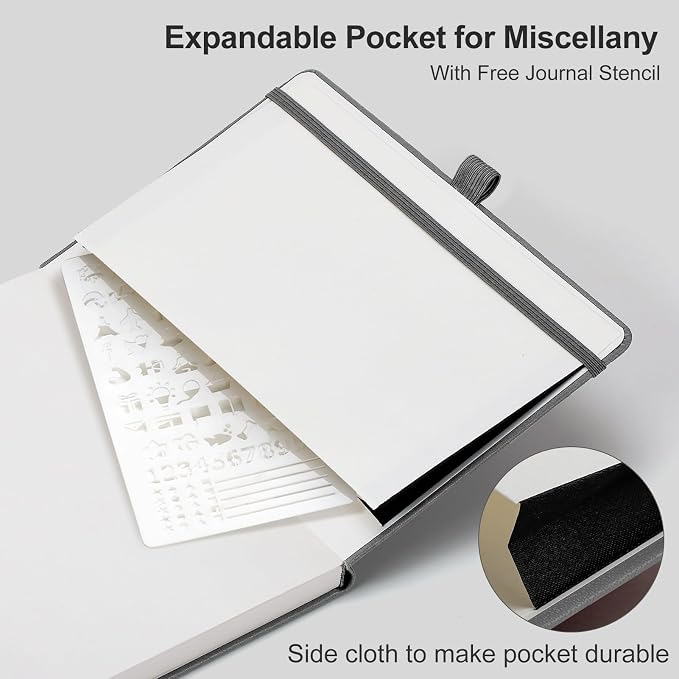 AHGXG Blank Journal Notebook, 160 Pages, A5 Medium Size (5.7'' x 8.3'')