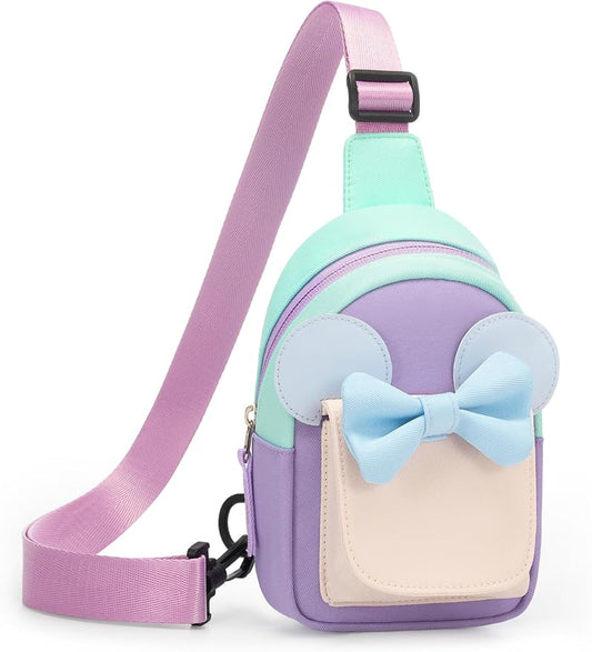 Birthday Back to School Gifts for Girls 3-8, Kids Fanny Pack Toddler Purse | Cute Fashion Sling Crossbody Bag for 3 4 5 6 7 8 Year Old Girls with Adjustable Strap. Perfect for Travel Holiday Essentials
