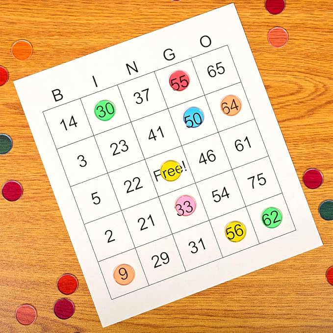 LEARNING ADVANTAGE Transparent Plastic Counters | Steel-Ringed | Set of 50 | Assorted Colors | Great for Kindergarten, Sensory Play and Light Panels