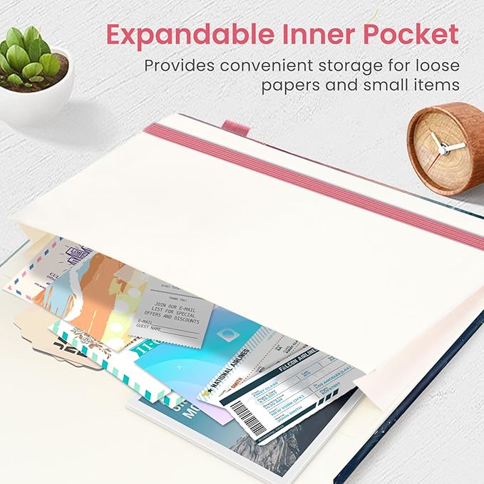 Taja Pretty Lined Journal for Women, Aesthetic Cute Hardcover Leather Journal for Writing, A5 College Ruled Notebook for Work & Note Taking, Perfect for Office School Home, 160 Pages, Sunset