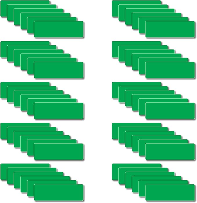 IMAGAME Magnetic Dry Erase Magnets Labels 3x1 inches, Reusable Name Tags, Organizing Schedules in Office/Classroom. Work on Fridge/White Board (Green 60Pcs)