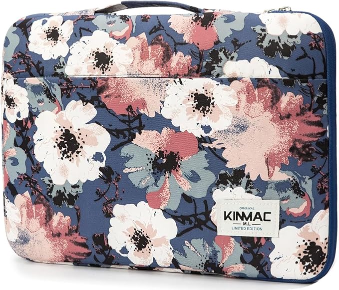 Kinmac 360° Heavy Duty Protective Laptop Sleeve Case Bag Cover with Handle for MacBook Air 13 inch,iPad Pro 13 inch and 13.3 inch HP,Dell,Lenovo,Asus,Acer Laptop (Camellia)