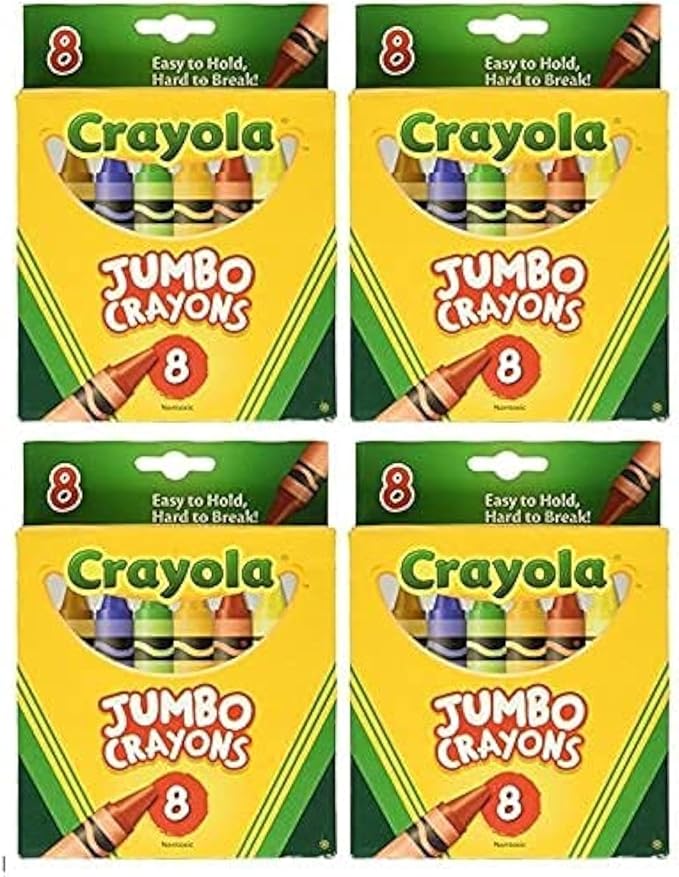 Crayola Jumbo Crayons 8ct Pack of 4 …