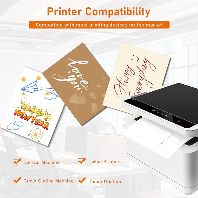 60 Sheets White Cardstock 4 x 6 Craft Paper, 300gsm/110lb Heavyweight Flat Card Stock Printer Paper for Cards Making, Wedding Invitations, Greeting Cards, Birthday, Drawing