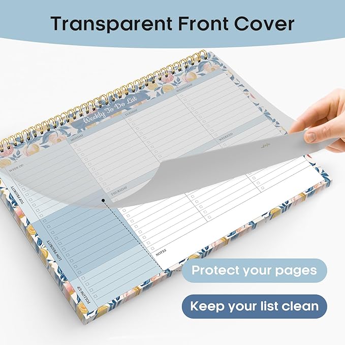 Taja Weekly To Do List Notepad with 52 Undated Sheets（8.5"×11"）- Weekly Desk Planner for Women & Man, Work and Home - 1 Pack Citrus Grove