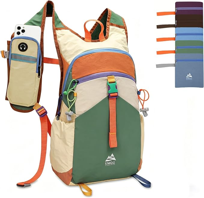 Small Hiking Backpack Travel Daypack 15L Colorful Lightweight Packable Foldable Casual Backpack for Women Men