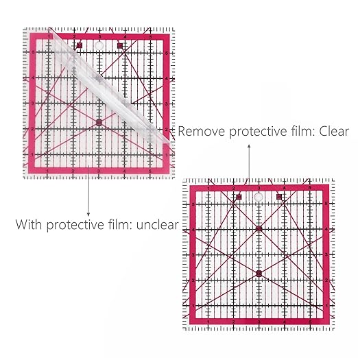 Sewing Rulers Quilting Ruler,Acrylic Quilting Templates,Sewing Tools Accessories Supplies for Patchwork Precision Fabric Cutting 4pcs(9.5,6,4.5,2.5inch)