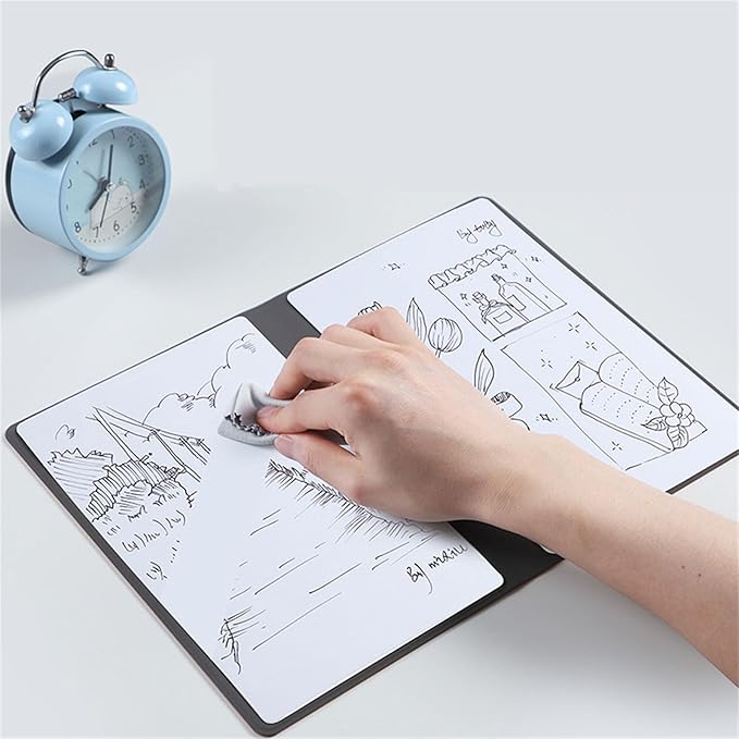 Double-Side Magnetic Whiteboard Notebook with Erasable Marker Portable Writing Board for Office Meeting Writing Drawing Erasable Notebook