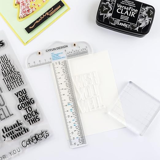 6PCS 6 Inches/15cm Acrylic Clear T-Square Ruler, Inches and Metric, T Square Ruler, Transparent, T Ruler, for Crafting Drafting and General Layout Work Art Framing & Drafting Scrapbooking Crafting