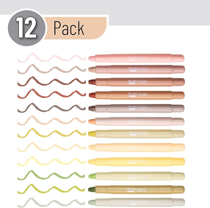 Mr. Pen- Gel Highlighter, 12 Pack, Vintage Colors, Bible Highlighters No Bleed, No Bleed Highlighters