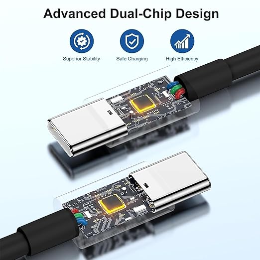 iPhone 17 16 15 Charger/6ft Type C to C Charging Cable Cord Long,USB C Fast Charging Block Plug for Apple iPhone 17 Pro Max/17 Air/16 Pro/16/15 Plus/AirPods/iPad/mini Plug Cube Birck Box Power Adapter