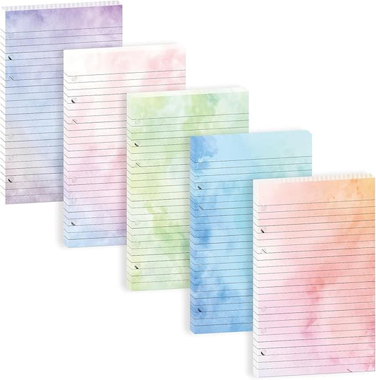 100 Sheets Gradient A5 Refill Papers for Planner Binder Insert, 120GSM Thick Loose Leaf Lined Paper, 6 Hole Notebook Filler for A5 6 Ring Travel Journal Diary Budget Binder, Watercolor