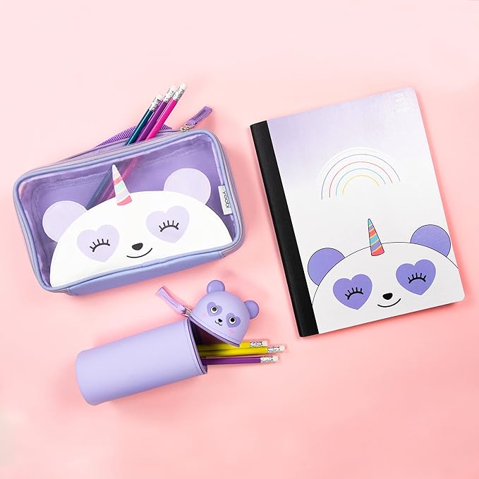 Yoobi | Pandacorn Composition Book | 100 Wide Ruled Sheets with a Sewn Binding – Adorable Gift | FSC Certified Paper | Paper Size 7.5” x 9.75”