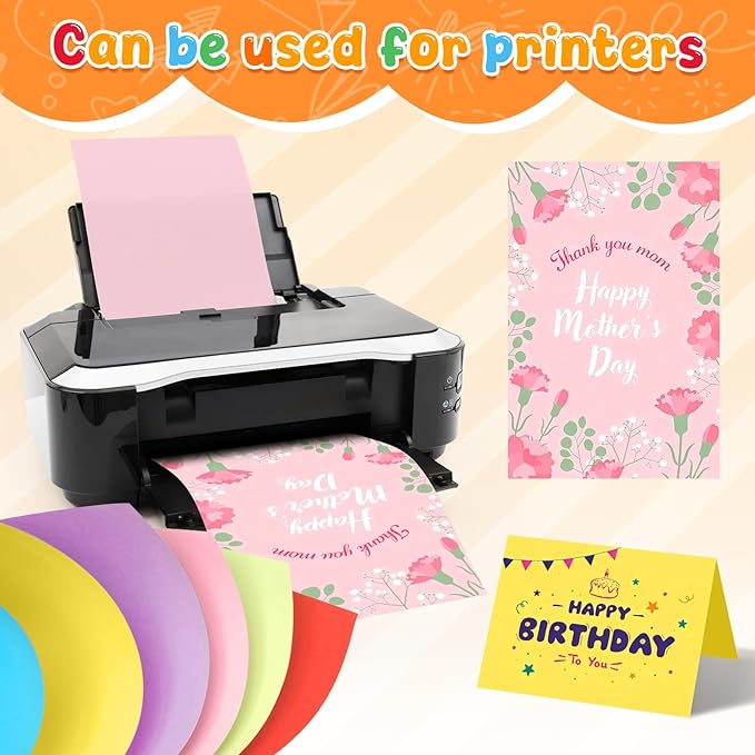 40 PCS Cardstock 8.5 "x 11", Craft Bulk Construction Paper 180GSM/65LB, 20 Colors Card Stock Paper for Card Making Printer Scrapbook Decorations DIY