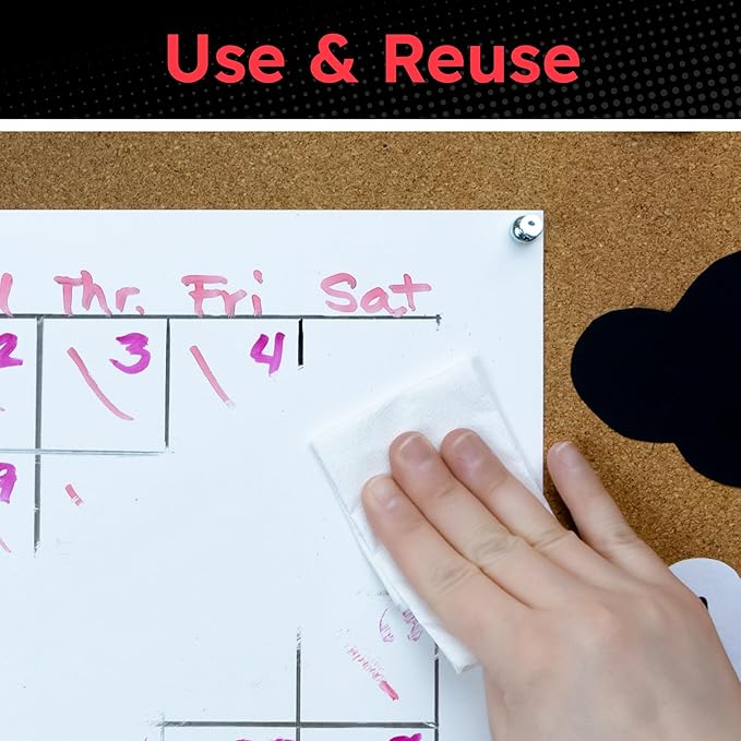 Hygloss Medium Dry Erase Poster Board Paper 11x14 Inch (60 Count) Single-Sided Wall White Board Dry Erase Sheets - 14 Pt. Thick Paper for Home, School, Classroom, Office, Kids Art, Menus Signs, Lists