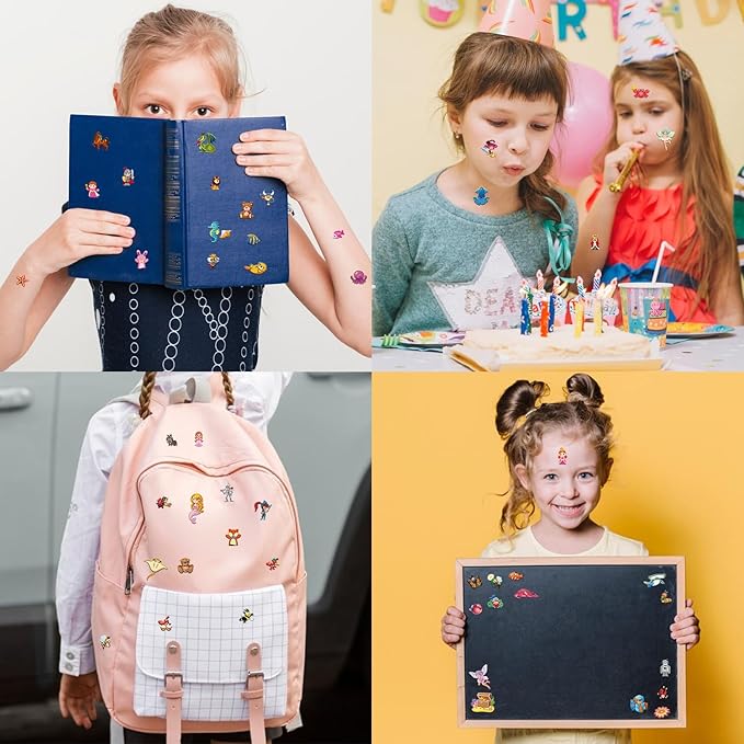 Kalysky Dress Up Sticker Books for Girls Ages 2-4 4-8, Reusable Puffy 3D Sticker Books for Toddlers 2-4 Years, Include Princess Mermaid Fairy and Fashion Girl,Activity Book for Toddlers 1-3