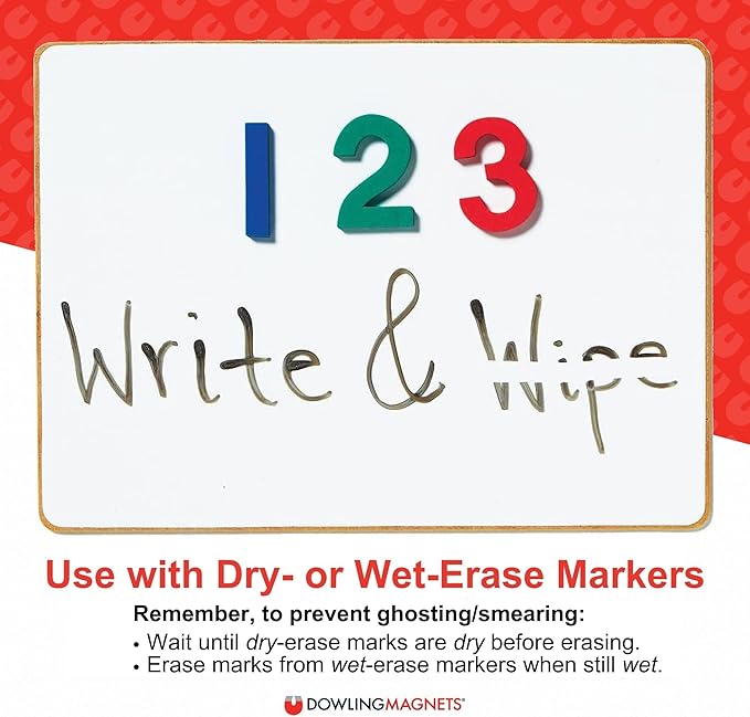 Double-Sided Magnetic Dry-Erase Board Blank/Blank, 12"L x 8.75"W Each, Set of 5. Magnetic Board for Kids/Small White Board/Small White Board Dry Erase/Mini Whiteboard/Magnetic Whiteboard. Item 735207